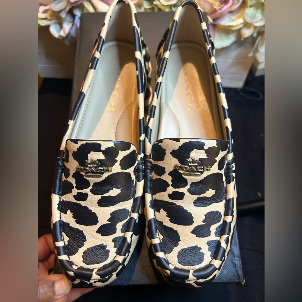 Coach Women's Marley Leopard Print Driver size 5 - Picture 5 of 11